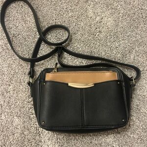 Ann Taylor Elegant Black and Tan Women's Handbag